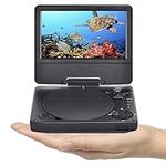 YOOHOO 9.5"Mini Portable DVD Player for Car and Kids with 7.5"HD Swivel Screen Supports All-Region, multi region,car dvd players for kids,Earphone/SD Card/USB/AV-in/AV-out