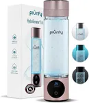 PIURIFY Portable Hydrogen Water Bottle Generator - SPE/PEM Technology for Hydrogen Infused Water, 3000ppb Hydro Water Bottle, Perfect for Work, Outdoor Activities, and Hydration on The Go (Pink)