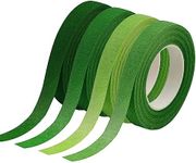 Rjayaa Florist Tape Green, 4 Rolls Floral Tape Arrangement Supplies Flower Tapes Sticky Florist Stem Wrap for Bouquet Flowers Wrapping Craft Projects DIY