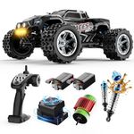 DEERC 1/16 Fast Brushless RC Cars for Adults & Boys, Max 56+ MPH, 2 3S Lipo Batteries 4x4 Waterproof RC Truck, High Speed Offroad Remote Control Car, All Terrain RC Truggy for Sand & Mud