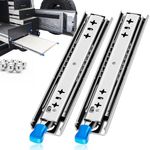 YENUO Heavy Duty Locking Drawer Slides Full Extension runners With Lock 12 14 16 18 20 22 24 26 28 30 32 34 36 38 40 Inch Side Mount Ball Bearing Rails Track Glides 250 Lbs 1 Pair (12 Inch, With Lock)