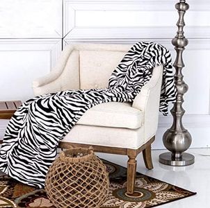 Home Must Haves Zebra, coperta da letto con stampa animalier, in pile, per letto matrimoniale, colore: bianco e nero