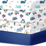 lumono Crib Sheets Boy 4 Pack, Baby