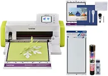 Brother ScanNCut SDX85 Electronic DIY Cutting Machine with Scanner, Make Vinyl Wall Art, Appliques, Homemade Cards and More with 251 Included Patterns, White/Lime