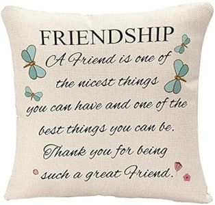 YGGQF Throw Pillows Covers A Friend is One of The Nicest Things The Best Friendship Gift to Friends Throw Pillow Cushion Case 18 x 18 Inch Square Pillowcase