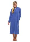 Undercover Ladies Zipped Soft Fleece Dressing Gown 4045 Blue 22-24