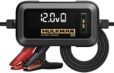 Hulkman Sigma 5 Car Battery Charger, with 3.2-inch Smart LED Display, 5A 6V/12V Automotive Trickle Charger, Battery Maintainer for Car, Motorcycle and Boat, Support Lithium and Lead-Acid