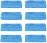 POATOW 8PCS Microfiber Spray Mop Pads Replacement for Floor Cleaning and Scrubbing-Blue