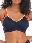 Freya Active Sonic Moulded J-Hook Sports Bra Navy Spice Blue 30FF