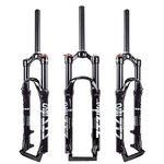 ZTZ【UK STOCK】Mountain Front Fork 26 Inch 27.5 Inch 29 Inch Double Air Chamber Fork Bicycle Shock Absorber Front Fork Air Fork 29 inch Black Inner tube