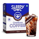 Sleepy Owl Coffee Dark Roast Cold Brew Combo | 3 Step Brew - No Equipment Required | 100% Arabica Beans - Sourced Directly from Farms (Pack of 5)