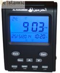 AL-HARAMEEN Plastic Automatic Azan Table Clock (Black)