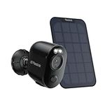 Reolink Solar Powered Security Camera, Argus 3 Ultra+Solar Panel with 2.4/5GHz WiFi, 4K Color Night Vision Battery CCTV Camera Systems, Person/Vehicle/Animal Detection, Two-Way Audio, Works with Alexa