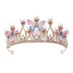 Jewellery Stylish Birthday Sash And Crown Birthday Girl Crown Birthday Gifts For Best Friend/sister Party Sash Favor Decoration Party Accessories Princess Costume Crown Headband Flower Tiara (Crystal)