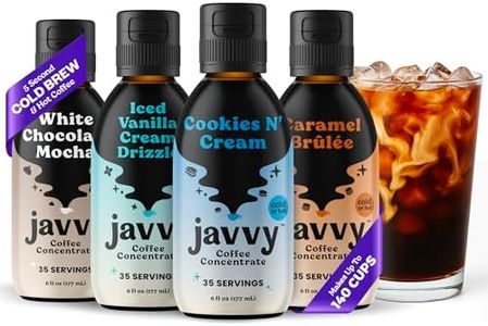 Javvy Coffee Concentrate - Cold Brew Coffee, Perfect for Hot or Iced Instant Coffees, Hot Drinks, Cold Brew Concentrate, 35 Servings – 4 Pack Variety