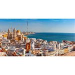 Leyiyi 7x5ft Spain Cadiz Coastal Landscape Backdrop for Photography Seaside View of The Old City Photo Background Andalucia Panoramic Bridal Wedding Trip Baby Shower Video Shoot Studio Props