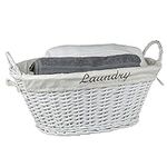 Home Basics Wicker Laundry Basket (