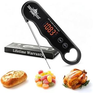 0.3s Fast Read Meat Thermometer – USB-C Rechargeable,Black
