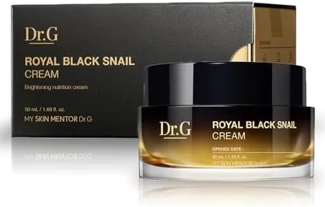 Dr. G - Royal Black Snail Cream - 50 ML - Snail Mucin Moisturizer, Korean Skincare, K Beauty for Dry Skin, Royal Jelly Protein Improves Skin Barrier, Niacinamide for Blemish Care; Skin Elasticity Care