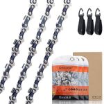 3-Pack Chainsaw Chain for 16 Inch (40cm) Bar, 57 Drive Links, 3/8" LP .050" Gauge, Low-Kickback Saw Chain fits for Titan, Black & Decker, Einhell, Ryobi, Oregon and More (91PJ057X)