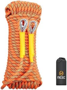 Nice C Climbing Rope, Rescue Rope, Construction Rope, Rock Climbing Rope, Static 10mm 32ft/64ft/96ft/160ft/230ft/500ft/985ft/1000ft with Carry Bag (Orange, 30M(96ft))