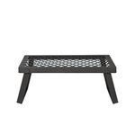 Amazon Basics Medium Portable Folding Camping Grill Grate - 16.1 inches/41cm , Black Steel