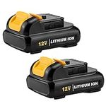 Ahomtikk 2Pack 4000mAh 12V Li-ion Replacement for Dewalt 12V Battery DCB120 DCB121 DCB123 DCB122 DCB124 DCB125 DCB127 for 12V Dewalt Battery