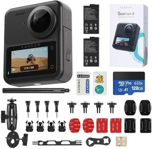 KanDao QooCam 3 Action Camera, 1/1.55" Sensors 5.7K Photo @60fps 360 Video Camera, Waterproof, Stablization, Sport & Outdoor Camera. Motor Combo