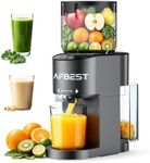 AFBEST Cold Press Juicer with 5.8" Large Chute, 2-in-1 Masticating Slow Juicer for Whole Fruits Vegetables & Nut Milk, High Juice Yield 99%, Easy to Clean, Premium Gray