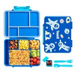 Basil Binge Bento Lunch Box – 1330 ml | 5-Compartment Leak-Proof Bento Box for Kids | BPA-Free Tiffin for School | Space
