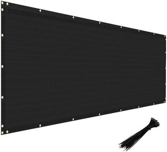 Windscreen4less 4' x 25' Privacy Fence Screen Heavy Duty Windscreen Fencing Cover Windblock Mesh Fabric Shade Cloth with Brass Grommtes for Garden Yard Pool Deck Carport Construction, Black