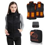 BIAL Heated Gilet Womens, Heated Vest with 7.4V Fast Charging 16000mAh Battery Pack, Heated clothes Lightweight Body Warmer Heated Jacket Electric Heated Waistcoat for Ladies Women