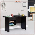 DeckUp Giona Engineered Wood Study Table and Office Desk (Dark Wenge, Matte Finish)