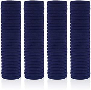 100 Pack Seamless Hair Ties for Women Girls Ponytail Holders for Thick Hair (Navy)