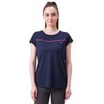 berge' Ladies Polyester Dry Fit Western Shirts & Slim Fit Tshirts For Women, Quick Drying & Breathable Fabric, Gym Wear Tees & Workout Tops (Navy Colour) L, Blue