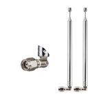 POBADY 2PCS 8 Sections Telescopic Antenna SMA Male Connector Radio Replacement Antenna 73.5cm/28.9IN for TV AM FM Radio Stereo Receiver