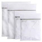 Bufomafo 4 Psc Mesh Laundry Net Bags for Washing Machine - 60x50cm/50x40cm Washing Net Bags for Laundry | Delicates Wash Bag for Underwear Bra | Durable & Reusable Washing Nets