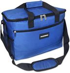 Marksson - Large 20 litres Insulated Cool Bag - 36 x 26 x 22 cm - Lunch Cooler Bag - Insulated Lunch Bag - Blue (20L,) (Blue)