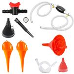 Lxoraziy Universal Funnel Set, Oil Long Mouth Funnel, Fuel Funnel, Plastic Funnel with filter screen & Removable Hose Car Funnel, for Motorcycle Car Automotive