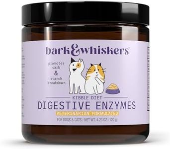Bark & Whiskers Digestive Enzymes Kibble Diet, for Dogs & Cats, 4.23 oz. (120 g), 150 Scoops, Promotes Carb & Starch Breakdown, Veterinarian Formulated, Non-GMO, Dr. Mercola