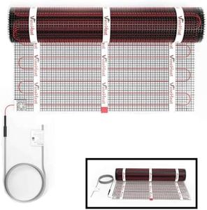 VineHeat 10 Sq. Ft. Electric Under Floor Heating Mat, The Perfect Solution For Cold Tile, Wood, and Laminate Floors In The Bedroom, Bathroom, Living Room, And Kitchen (2 Ft. x 5 Ft, 120V)