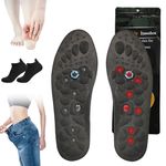 Acupressure Insoles, Magnetic Acupressure Insoles for Foot Pain Relief, Breathable Magnetic Massage Insole for Men Women (1 Pairs, S（35-40）)