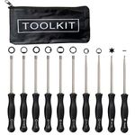 Carburetor Adjustment Tool Kit 10 Pcs Screwdrivers for Common 2 Cycle Small Engine STIHL Poulan Husqvarna MTD Ryobi Homelite Trimmer Weed Eater Chainsaw Carb Tune up Adjusting Tool