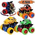 LENNYSTONE Dinosaur Cars Toys for Boys, Girls Friction Powered Monster Truck Push and Go Vehicles Toys for Toddlers, Christmas Birthday Party Gift for Kids Age 3 4 5 6 7 8 Year Old