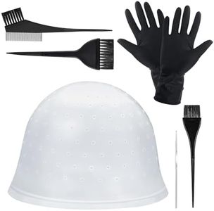 HEQU Hair Dye Kit, Include Hair Highlight Cap with Hook Needle, 3 Hair Dye Brush and Gloves for DIY Salon, Highlights Hair Dye Kit