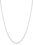 10k White Gold Rope Chain Pendant Necklace (0.7 mm, 24 inch)