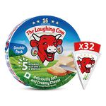 The Laughing Cow Creamy Cheese Triangles | 5 Essential Vitamins, Mineral & Protein | Goodness of Cow's milk | 32 Creamy Cheese Triangles | Pack of 2