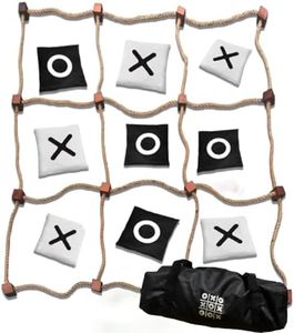 Giant Tic Tac Toe Games Outdoor | 4ft x 4ft | Bean Bag Toss Yard Outdoor Games for Kids Adults, OCES Backyard Lawn Camping Instant Setup No Assembly Large Lawn & Backyard Fun