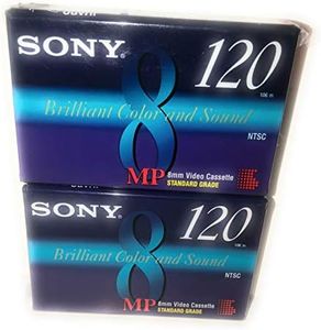 Sony MP 8mm Video Cassette Standard Grade 120 min (2 Pack)