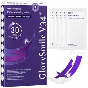 HANNEA® 14 Pairs Purple Teeth Whitening Strips with 12% PAP, Color Correcting Whitening Strips for Yellow Stain Removal Enamel Peroxide Free Teeth Brightening Treatment for Coffee, Tea Stains